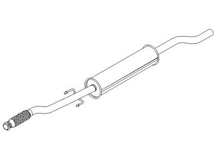 Klarius 261144 Середній глушник вихлопних газів Klarius 261144 Середній глушник вихлопних газів