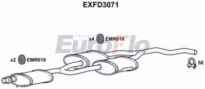 Euroflo EXFD3071 Muffler assy front Euroflo EXFD3071 Muffler assy front