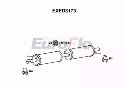 Euroflo EXFD3173 Muffler assy front Euroflo EXFD3173 Muffler assy front
