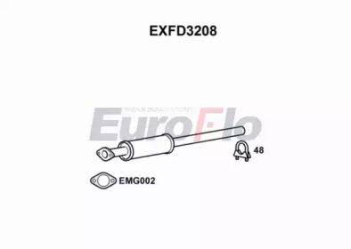 Euroflo EXFD3208 Muffler assy front