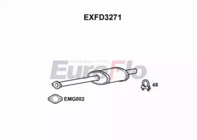 Euroflo EXFD3271 Muffler assy front Euroflo EXFD3271 Muffler assy front
