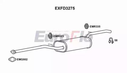 Euroflo EXFD3275 Muffler assy front Euroflo EXFD3275 Muffler assy front