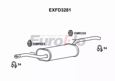 Euroflo EXFD3281 Середній глушник вихлопних газів Euroflo EXFD3281 Середній глушник вихлопних газів