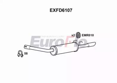 Euroflo EXFD6107 Глушитель выхлопных газов конечный Euroflo EXFD6107 Глушитель выхлопных газов конечный