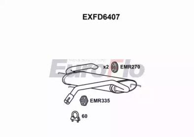 Euroflo EXFD6407 Глушник вихлопних газів кінцевий Euroflo EXFD6407 Глушник вихлопних газів кінцевий