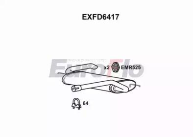 Euroflo EXFD6417 Глушник вихлопних газів кінцевий Euroflo EXFD6417 Глушник вихлопних газів кінцевий