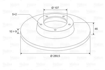 Valeo 186374 Brake disc