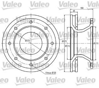 Valeo 187008 Brake disc Valeo 187008 Brake disc