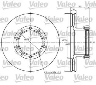 Valeo 187014 Brake disc Valeo 187014 Brake disc