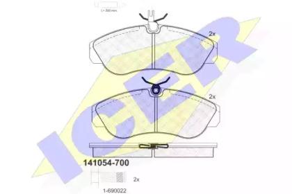Icer 141054-700 Колодки гальмівні