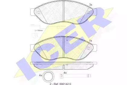 Icer 141803 Brake pads