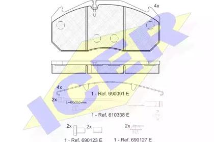 Icer 151040-127 Колодки гальмівні Icer 151040-127 Колодки гальмівні
