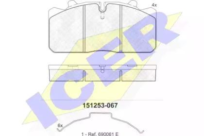 Icer 151253-067 Колодки гальмівні Icer 151253-067 Колодки гальмівні