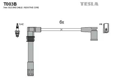 Tesla blatna T003B Zuendkabel Tesla blatna T003B Zuendkabel