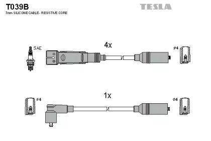 Tesla blatna T039B Дроти високовольтні системи запалювання Tesla blatna T039B Дроти високовольтні системи запалювання