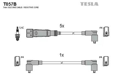 Tesla blatna T057B Дроти високовольтні системи запалювання Tesla blatna T057B Дроти високовольтні системи запалювання