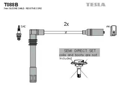 Tesla blatna T088B Дроти високовольтні системи запалювання Tesla blatna T088B Дроти високовольтні системи запалювання