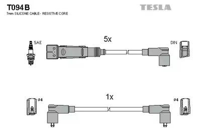 Tesla blatna T094B Дроти високовольтні системи запалювання Tesla blatna T094B Дроти високовольтні системи запалювання