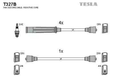 Tesla blatna T327B Дроти високовольтні системи запалювання Tesla blatna T327B Дроти високовольтні системи запалювання