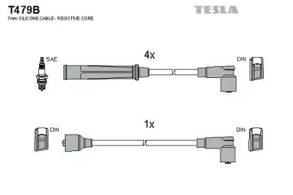 Tesla blatna T479B Zuendkabel Tesla blatna T479B Zuendkabel