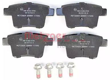 Metzger 1170092 Brake pads