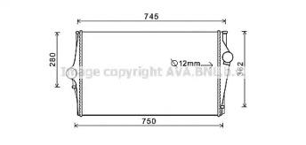 Prasco VO4151 Радіатор інтеркулера