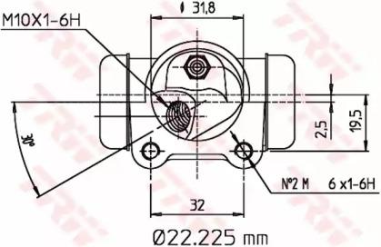 TRW BWH136 Cylinder drum brake