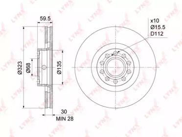 Lynxauto BN-1208 Диск гальмівний Lynxauto BN-1208 Диск гальмівний