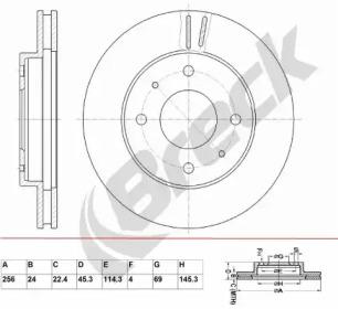 Breck BR 380 VA100 Brake disc Breck BR 380 VA100 Brake disc
