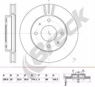 Breck BR 381 VA100 Brake disc Breck BR 381 VA100 Brake disc