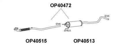 Veneporte OP40472 Середній глушник вихлопних газів Veneporte OP40472 Середній глушник вихлопних газів