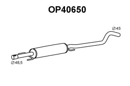 Veneporte OP40650 Muffler assy front Veneporte OP40650 Muffler assy front