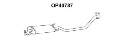 Veneporte OP40787 Середній глушник вихлопних газів Veneporte OP40787 Середній глушник вихлопних газів
