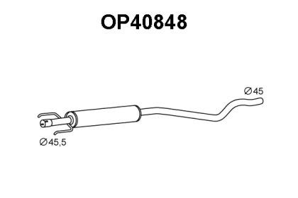 Veneporte OP40848 Середній глушник вихлопних газів Veneporte OP40848 Середній глушник вихлопних газів