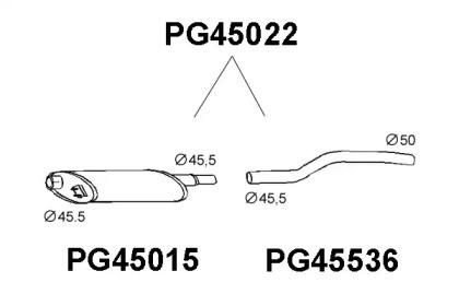 Veneporte PG45022 Середній глушник вихлопних газів