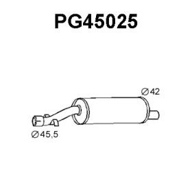 Veneporte PG45025 Muffler assy front Veneporte PG45025 Muffler assy front