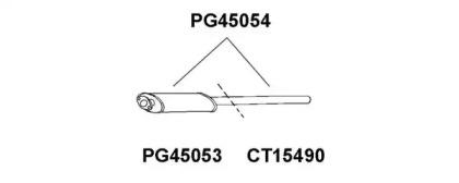 Veneporte PG45054 Середній глушник вихлопних газів Veneporte PG45054 Середній глушник вихлопних газів