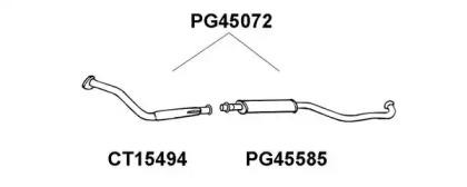 Veneporte PG45072 Muffler assy front Veneporte PG45072 Muffler assy front
