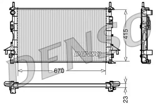 Denso DRM23083 Радиатор охлаждения двигателя
