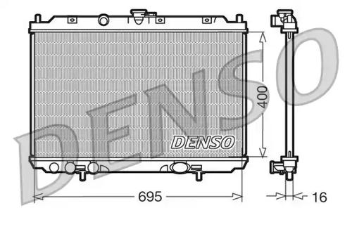 Denso DRM46013 Радиатор охлаждения двигателя