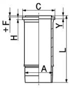 Kolbenschmidt 89521110 Гільза блоку циліндрів Kolbenschmidt 89521110 Гільза блоку циліндрів