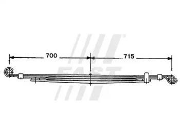 Fast FT13326 Ресора листова