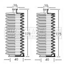 First Line/KeyParts FSG3025 Пильник рульової рейки