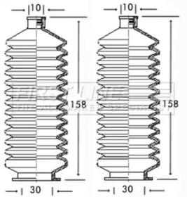 First Line/KeyParts FSG3057 Пильник рульової рейки