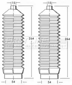 First Line/KeyParts FSG3178 Пыльник рулевой рейки