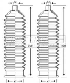 First Line/KeyParts FSG3197 Пильник рульової рейки First Line/KeyParts FSG3197 Пильник рульової рейки