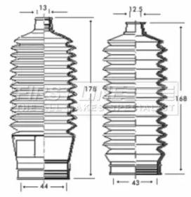 First Line/KeyParts FSG3232 Пыльник рулевой рейки First Line/KeyParts FSG3232 Пыльник рулевой рейки