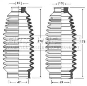 First Line/KeyParts FSG3236 Пыльник рулевой рейки