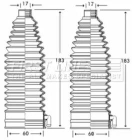 First Line/KeyParts FSG3247 Пильник рульової рейки