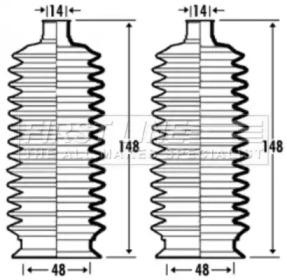 First Line/KeyParts FSG3373 Пильник рульової рейки